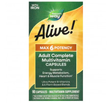 Мультивітаміни Nature's Way Alive! Adult Complete Multivitamin 90 капсул
