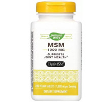 Метилсульфонилметан Nature's Way MSM 1000 мг 200 таблеток