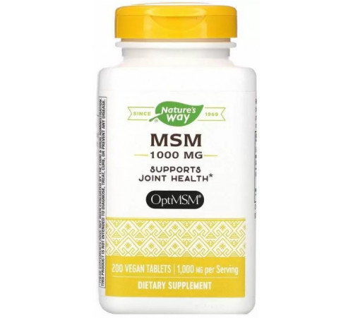 Метилсульфонилметан Nature's Way MSM 1000 мг 200 таблеток