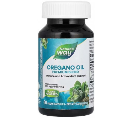 Олія орегано Nature's Way Oregano Oil 60 веганських капсул
