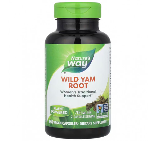 Дикий ямс Nature's Way Wild Yam 700 мг 180 веганських капсул