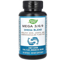 Омега 3 6 9 Nature's Way Omega Blend 90 капс лайм