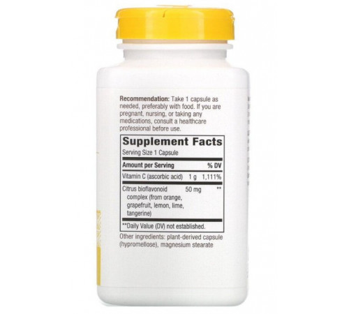 Витамин С с биофлавоноидами Nature's Way Vitamin C-1000 250 капсул