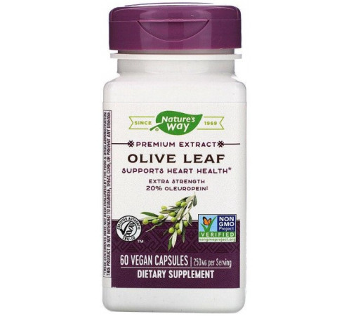 Екстракт листя оливи Nature's Way Olive Leaf 60 капсул