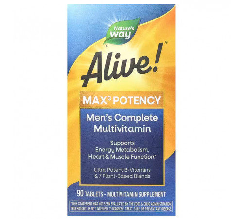 Вітаміни для чоловіків Nature's Waу Alive! Men's Multi 90 таблеток