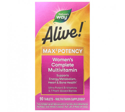 Вітаміни для жінок Nature's Way Alive Complete Multivitamin 90 таблеток