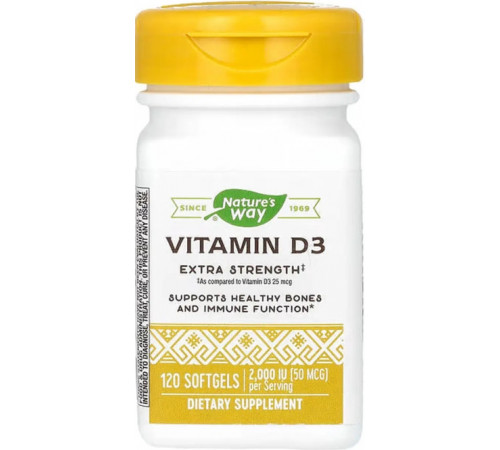 Витамин Д3 Nature's Way  Vitamin D3 50 мкг (2000 МЕ) 120 капс