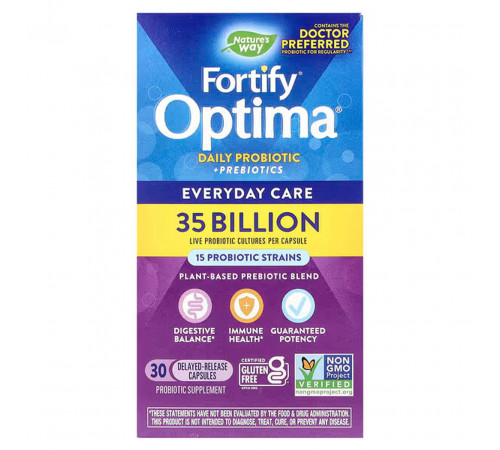 Пробиотики и пребиотики для пищевареня Natures Way Daily Probiotic + Prebiotics 30 капс