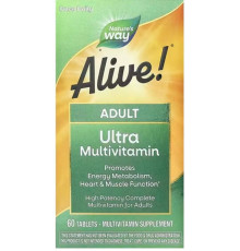 Мультивітаміни Nature's Way Alive!Adult Ultra Multivitamin 60 таб
