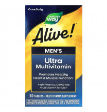 Вітаміни та мвнерали для чоловіків Nature's Way Alive! Alive! Men's Multi-Vitamin 60 таблеток
