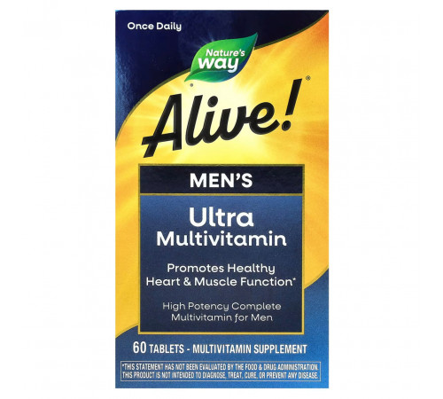 Вітаміни та мвнерали для чоловіків Nature's Way Alive! Alive! Men's Multi-Vitamin 60 таблеток