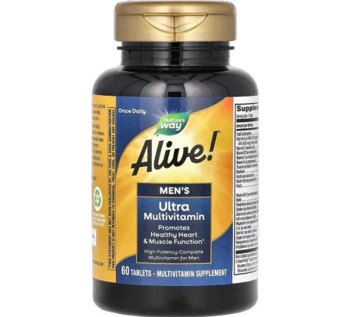 Вітаміни та мвнерали для чоловіків Nature's Way Alive! Alive! Men's Multi-Vitamin 60 таблеток