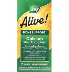Кальци для костей Nature's Way, Alive! Calcium 60 таб