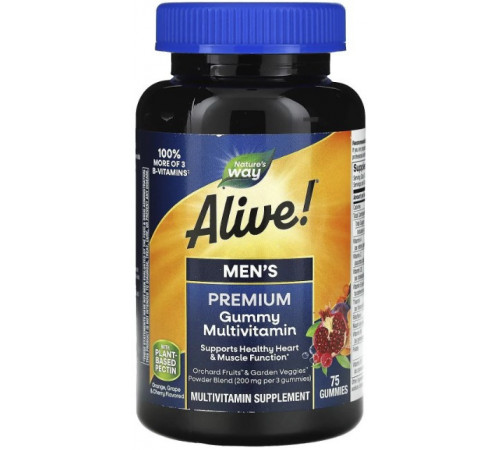 Витамины для мужчин Nature's Way Alive! Men's Gummy Vitamins 75 жев таблеток