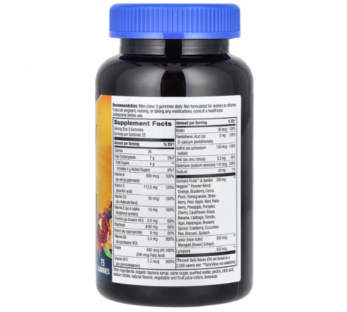 Мультивітаміни для чоловіків 50 + Nature's Way Men's Multi-Vitamin Multi-Mineral 75 таб