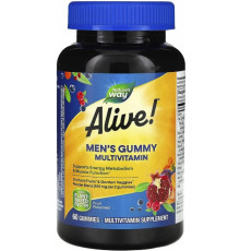 Вітаміни для чоловіків Nature's Way, Alive! Men's Gummy Vitamins 60 жув цук фрукти