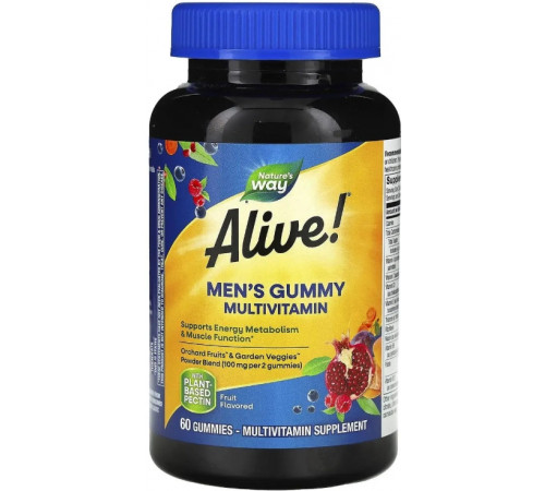 Витамины для мужчин Nature's Way, Alive! Men's Gummy Vitamins 60 жев конф фрукты