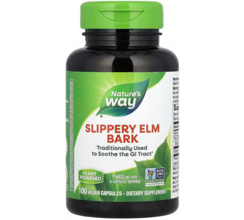 Скользкий вяз Natures Way Slippery Elm Bark 100 капс