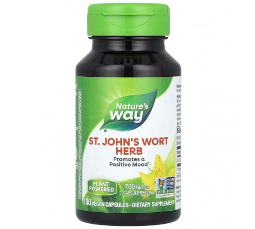 Звіробій Nature's Way St. John's Wort 700 мг 100  вегетаріанських капсул