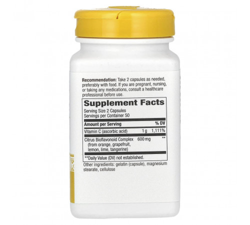 Витамин С (аскорбиновая кислота) Nature`s Way Vitamin C 1000 мг 100 капс