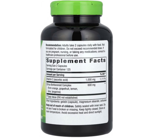 Витамин С с биофлавоноидами Natures Way Vitamin C with Bioflavonoids 250 капс