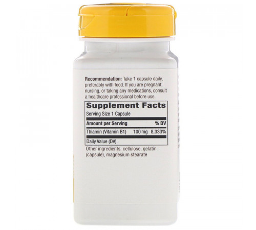 Тіамін Вітамін В1 Nature's Way Vitamin B1 100 мг 100 капсул