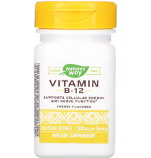 Вітамін В12 Nature's Way Vitamin B12 100 льодяники вишня