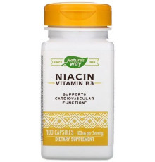 Вітамін В3 Ніацин Nature's Way Niacin 100 мг 100 капсул