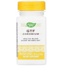 Хром полінікотінат  Nature's Way GTF Chromium 200 мкг 100 капсул
