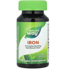 Залізо (глюконат) Natures Way Iron 100 капс