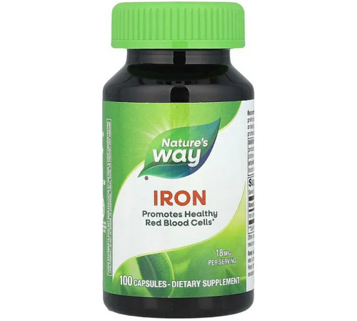 Залізо (глюконат) Natures Way Iron 100 капс