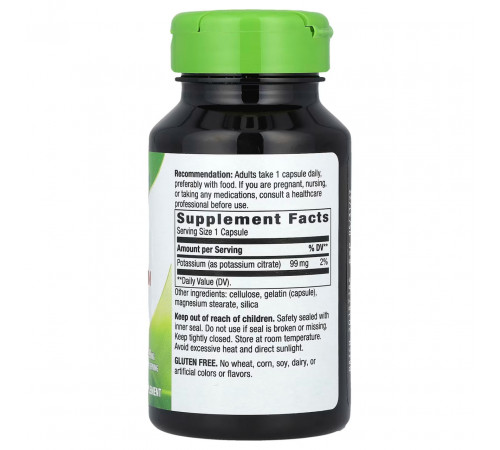 Калій Nature's Way Potassium 99 мг 100 капсул