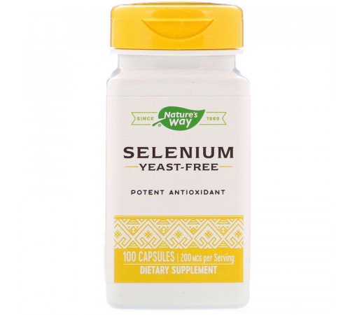 Селен Nature's Way Selenium 200 мкг 100 капсул