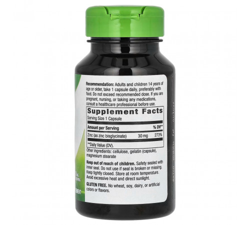Цинк хелат Nature's Way Zinc Chelate 30 мг 100 капсул