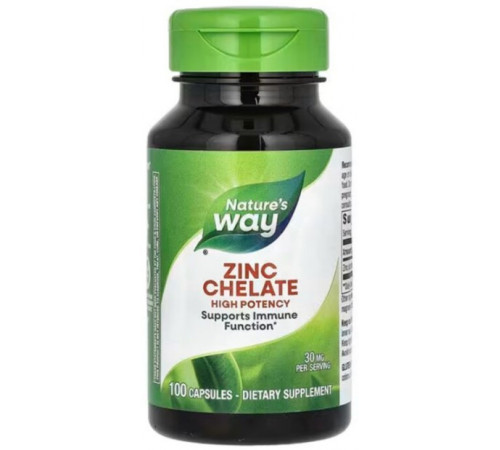 Цинк хелат Nature's Way Zinc Chelate 30 мг 100 капсул