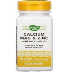 Кальцій магній цинк для м'язів та кісток Nature's Way Calcium Mag & Zinc 765 мг 100 капс