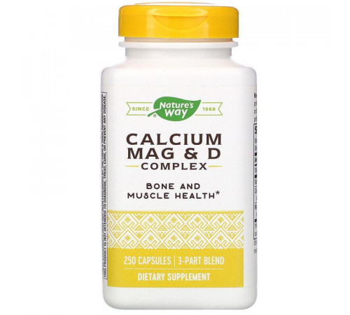 Кальцій магній та вітамін Д Nature's Way Calcium Mag & D 250 капс