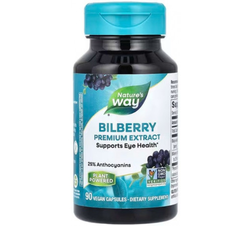Черника для зрения Nature's Way Bilberry 90 веганских капсул
