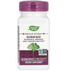 Гінкго білоба Nature's Way Ginkgo 60 веганських капсул