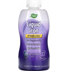 Залізо гліцинат Nature's Way Liquid Iron 480 мл ягоди
