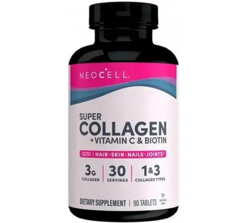 Колаген + вітамін С та біотин NeoCell Collagen + Vitamin C & Biotin 90 таб