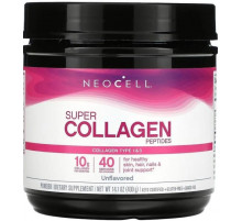 Супер колагенові пептиди для волосся шкіри нігтів Neocell Super Collagen Peptides 400 г без смаку