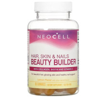 Комплексные витамины для укрепления волос и ногтей NeoCell Hair, Skin & Nails Beauty Builder 60 жев таб лимон
