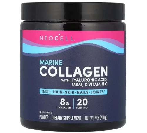 Морський колаген для волосся шкіри Neocell Marine Collagen 200 гр без смаку