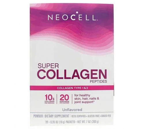 Яловичий колаген 1 і 3 типу Neocell Super Collagen Peptides 20 стиков