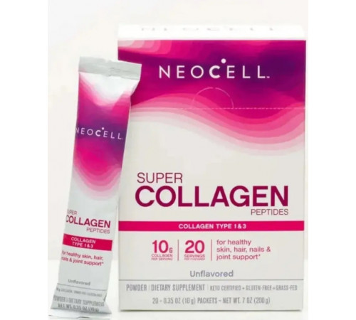 Яловичий колаген 1 і 3 типу Neocell Super Collagen Peptides 20 стиков
