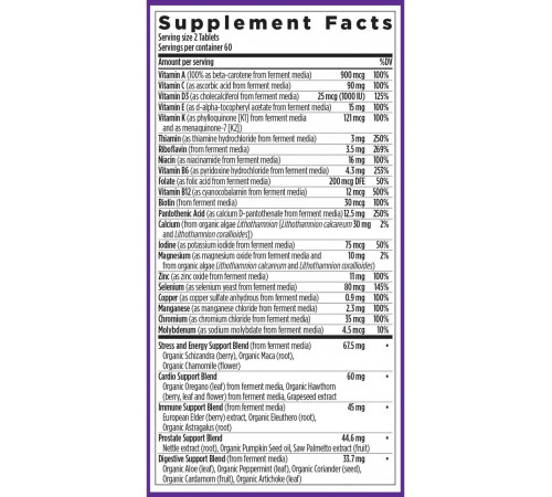 Щоденні вітаміни для чоловіків New Chapter Men's Advanced Multivitamin 120 вег таб