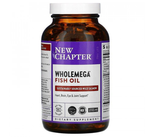 Жир аляскинського лосося New Chapter Alaskan Salmon Oil 1000 мг 180 капсул