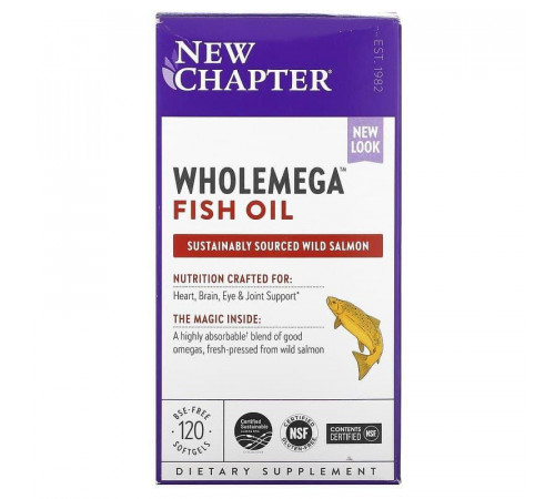 Жир аляскинського лосося New Chapter Alaskan Salmon Oil 1000 мг 120 капсул