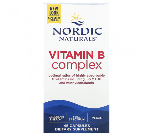 Комплекс витаминов группы В Nordic Naturals Vitamin B Complex 45 гел капс